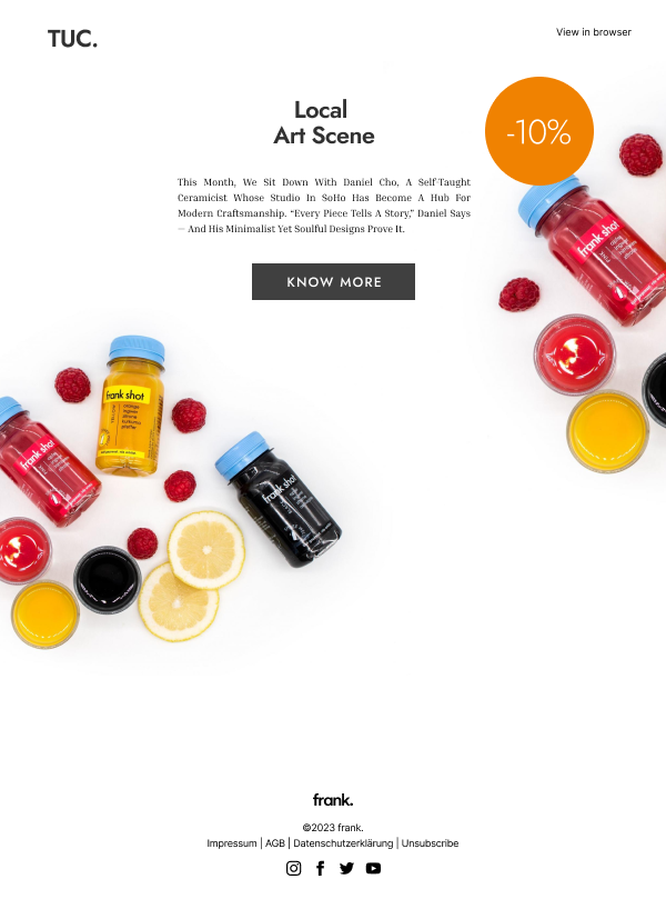 FRANK JUICE Newsletter