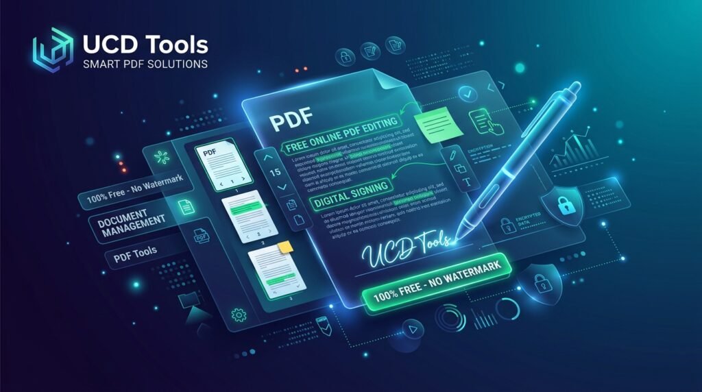 Free PDF Editor Online No Subscription - Edit and Sign PDFs by UCD Tools (Uchit Chakma)