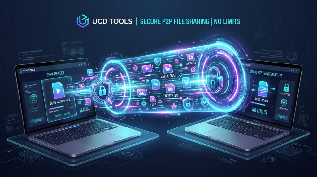 Free Large File Share Online - Direct P2P Device Transfer by UCD Tools